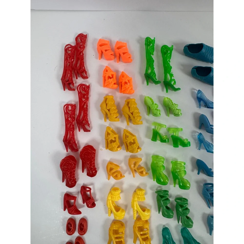 Huge Lot of Barbie Shoes Variety Heels Boots Sandals Sneakers Accessories